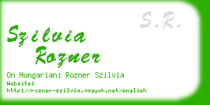 szilvia rozner business card